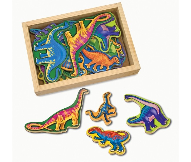 Dinozauri din lemn cu magneti melissa and doug