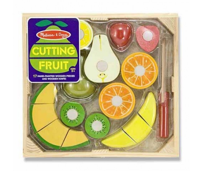 Set fructe lemn pentru taiat - melissa & doug