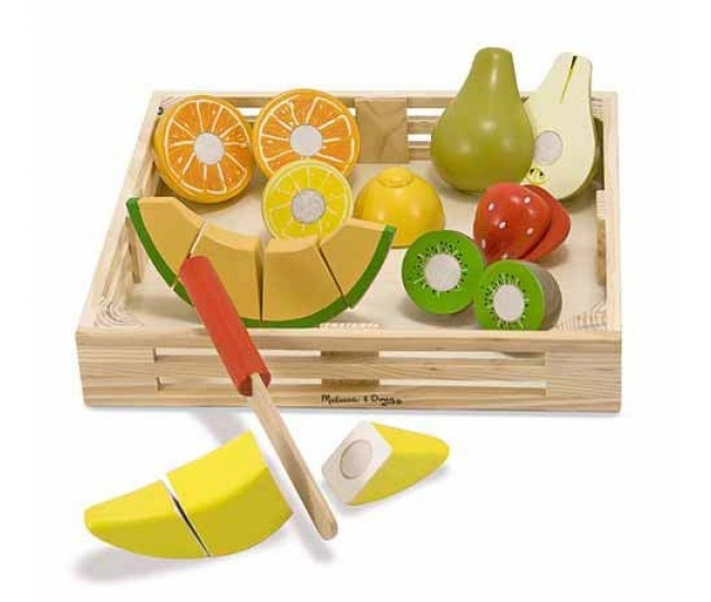 Set fructe lemn pentru taiat - melissa & doug