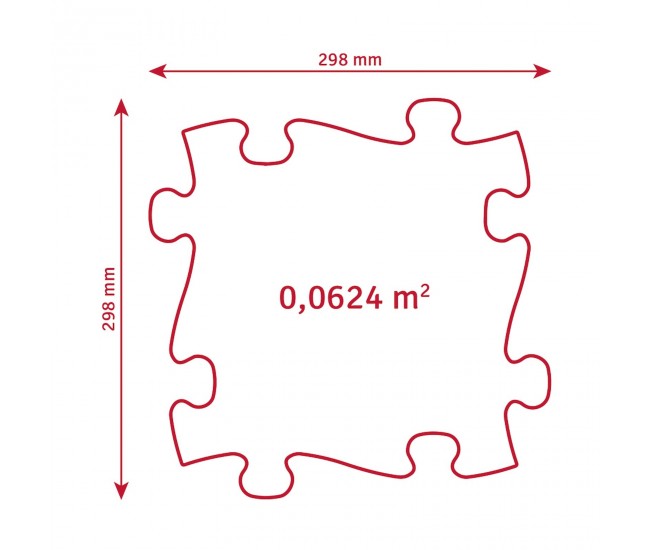 Covoras ortopedic senzorial puzzle set pastel start