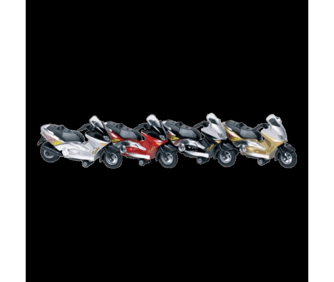 Motocicleta die cast cu sunete si lumini, lungime 12.5 cm