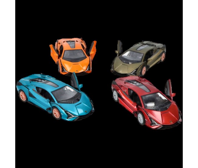 Masinuta lamborghini sián, die-cast, scara 1 la 40, lungime 12.5 cm