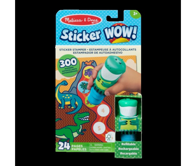 Activitati cu autocolante sticker wow dinozaur