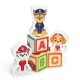 Camion cu remorca, 28 cuburi din lemn cu litere si 3 figurine paw patrol, patrula catelusilor