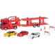 Camion die-cast transportor de masini scania v8, scara 1 la 60-64, lungime 29 cm