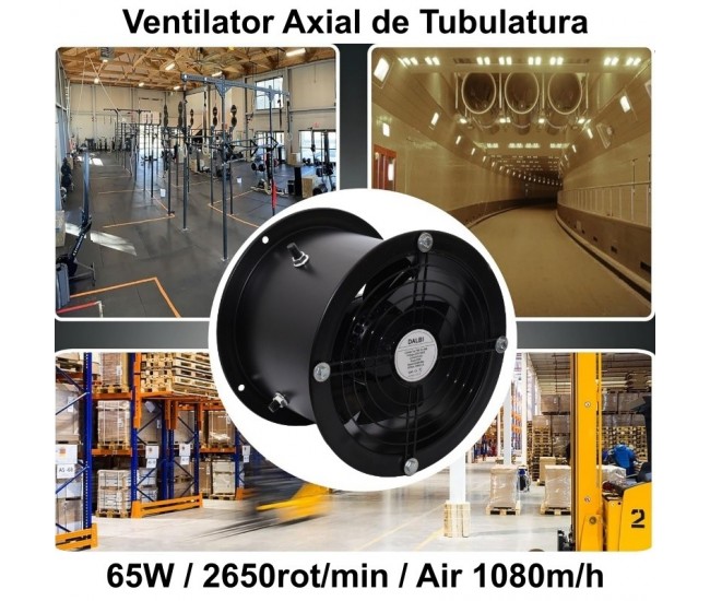 Ventilator Axial de Tubulatura 200mm / 65W - YWF-200