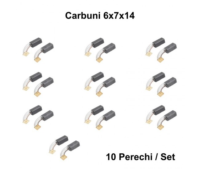 Perii Colectoare Carbuni 6x7x14 / 10Set/Punga