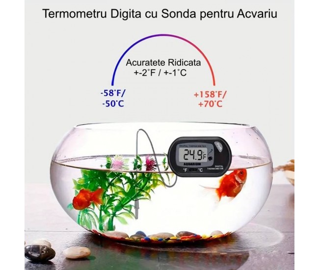 Termometru Digital de Acvariu -50˚C+70˚C