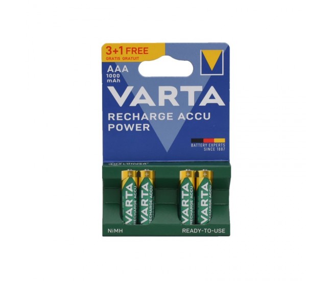 Acumulatori Reincarcabili Varta R3 AAA NI-MH 1000mAH, 4buc/set