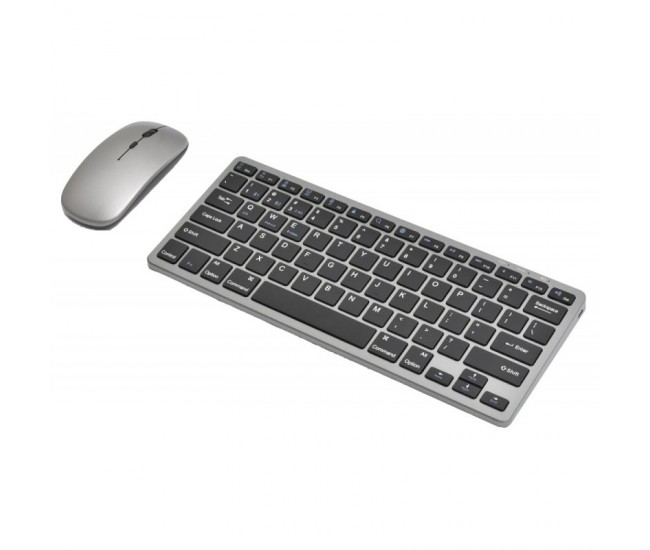 Set Tastatura Slim cu Mouse Wireles si Bluetooth WB-8077