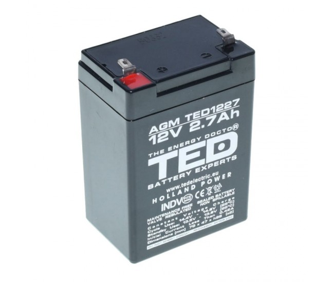 Acumulator Plumb - Acid 12V-2,7A TED