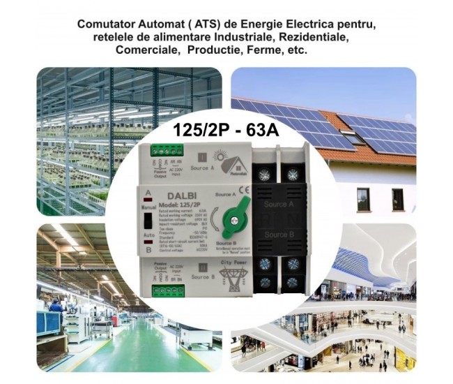 Comutator Automat de Transfer Fotovoltaic - ATS 125/2P - 63A