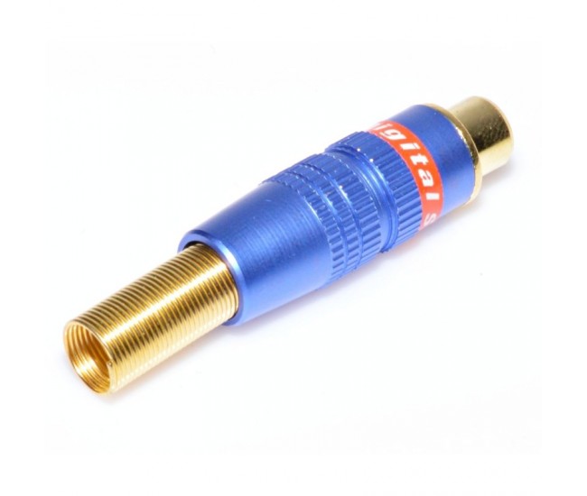 Mufa RCA Mama Gold-Albastru cu Arc