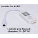 Mini Controler RGBW Led cu Bluetooth, 5-24V/4A