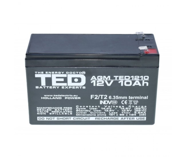 Acumulator Plumb - Acid 12V-10A TED