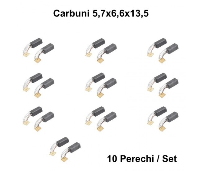 Perii Colectoare Carbuni 5,7x6,6x13,5 / 10Set/Punga