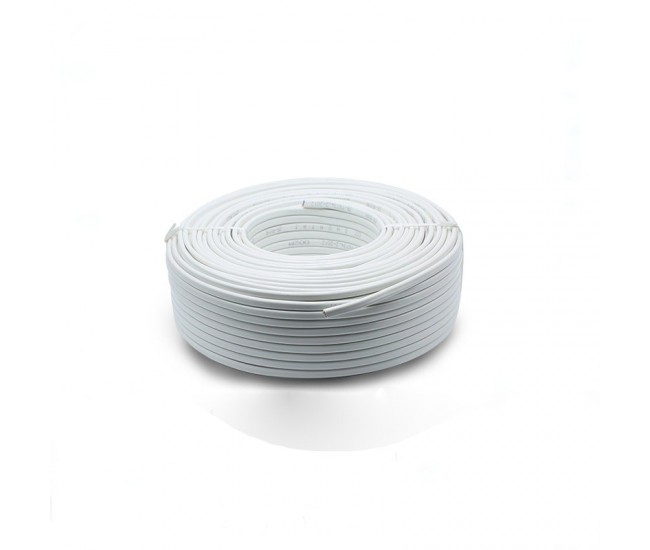 Cablu Electric Plat Alb 2x1,5mm (MYYUP) 100m/rola