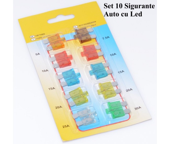 Set 10 Sigurante Auto cu Led