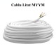 Cablu Electric Litat MYYM Alb 3x1mm/100ml