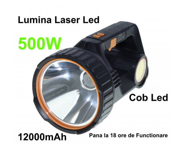 Lanterna TD-3600 cu Led 500W + Cob