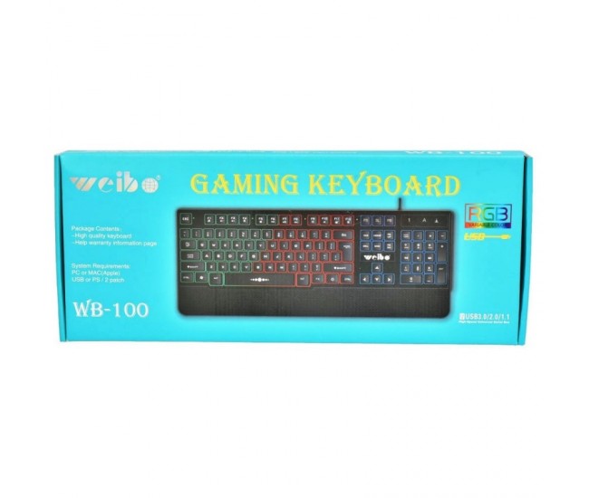 Tastatura cu Leduri RGB si USB WB-100