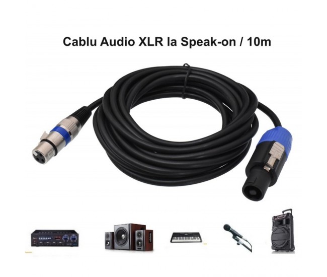 Cablu Audio XLR Mama - Speak-on tata/10m