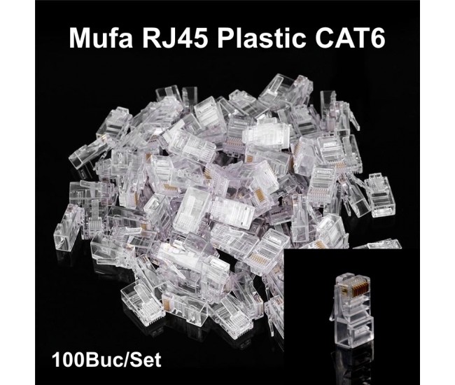 Mufa UTP Plastic CAT6 100b/set