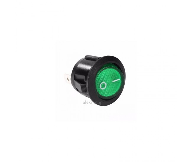 Buton On-Off Verde cu Led