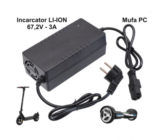 Incarcator Li-ion 67,2V-3Ah cu Mufa PC