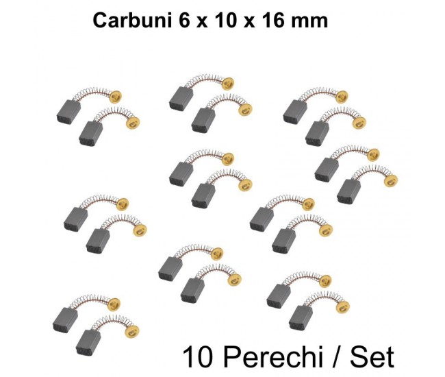 Perii Colectoare Carbuni 6x10x16 cu Arc - © / 10Set/Punga