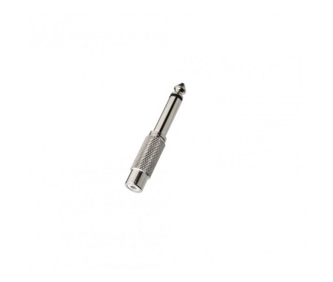 Adaptor Jack 6,3mm MO la RCA Mama, Metalic