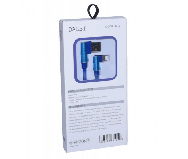 Cablu de Date USB - iPhone Lightning la 90˚ Panzat - W05