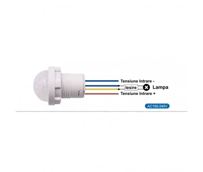 Senzor Pir 110-220V cu 4 Fire 28x37mm