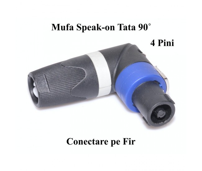 Mufa Difuzor Cot 90˚ Speakon Tata 4 Pini