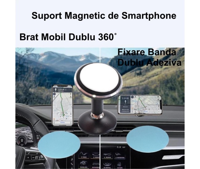 Suport Magnetic de Smartphone 2x360˚ T03