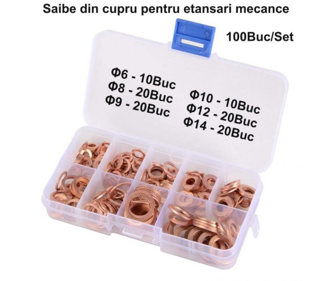 Saibe de Cupru ø6, ø8, ø9, ø10, ø12, ø14 - 100Buc/Set