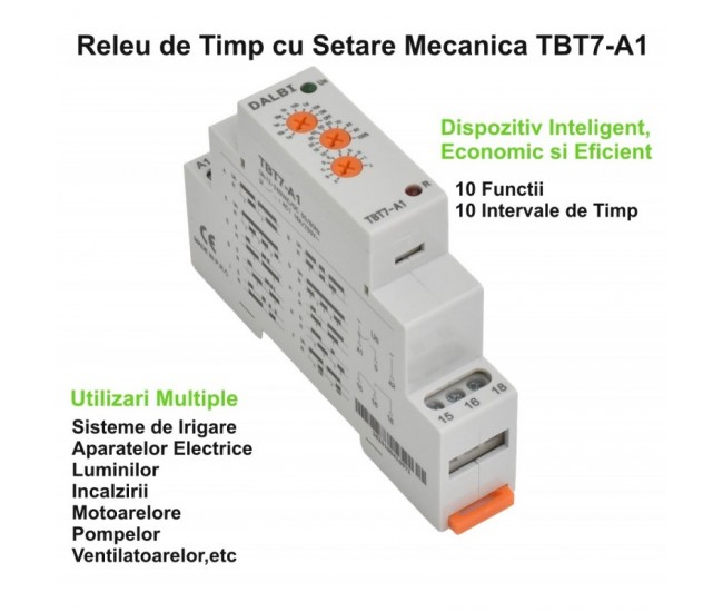 Releu de Timp, Interval si Mod, pe Sina Din / TBT7-A1