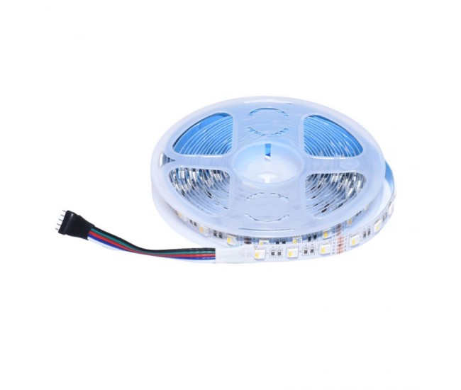 Banda Led 5050 - DC12V / 8W/m - 60Led/m Interior IP20, RGBWW - 5m/rola