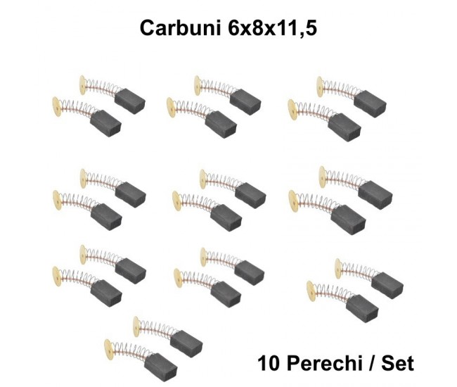 Perii Colectoare Carbuni 6x8x11,5 - © / 10Set/Punga