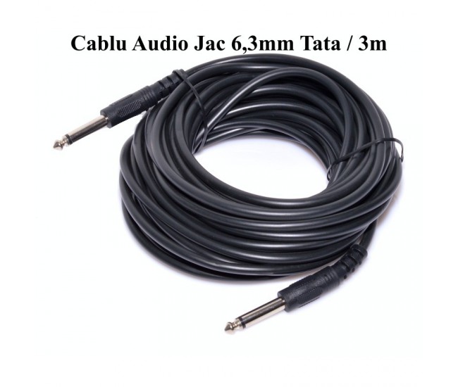 Cablu Audio Jack 6,3mm Tata-Tata/3m