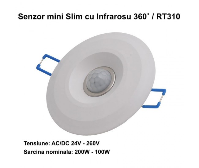 Senzor de Miscare 360˚ mini Slim cu Infrarosu / RT310