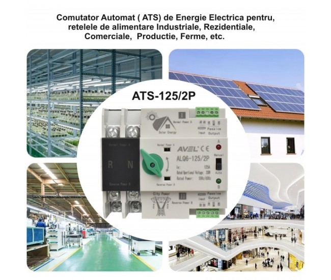 Comutator Automat de Transfer Fotovoltaic - ATS 125/2P - 125A