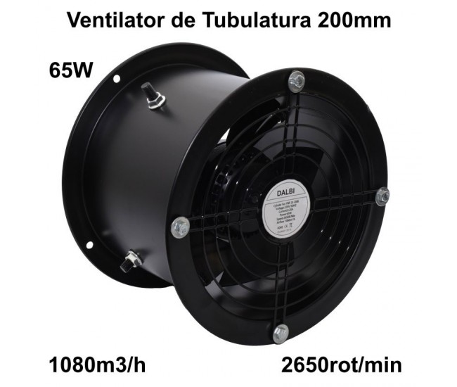 Ventilator Axial de Tubulatura 200mm / 65W - YWF-200