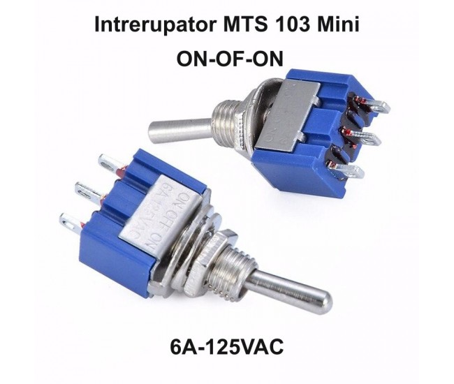 Intrerupator Mini Basculant, ON-OF-ON / MTS-103