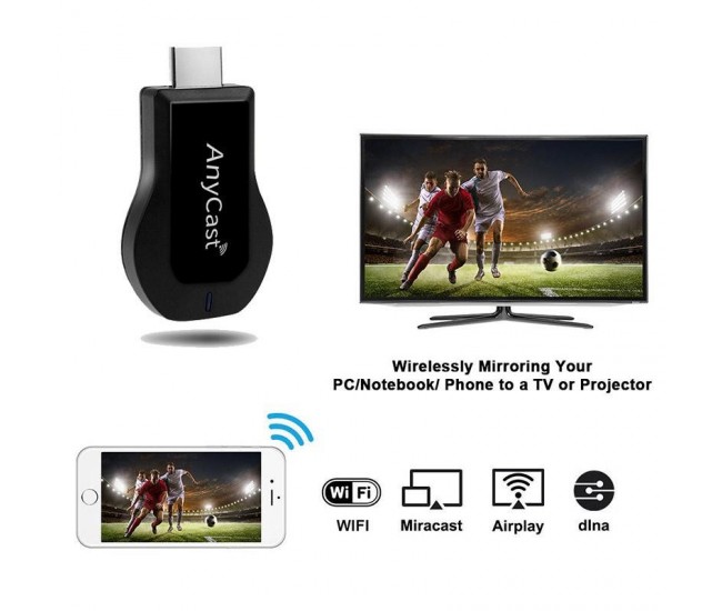 AnyCast Dongle Tv, Wifi Display, Airplay Telefon - TV  / MiraScreen