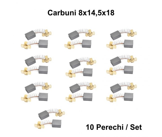 Perii Colectoare Carbuni 8x14,5x18 / 10Set/Punga