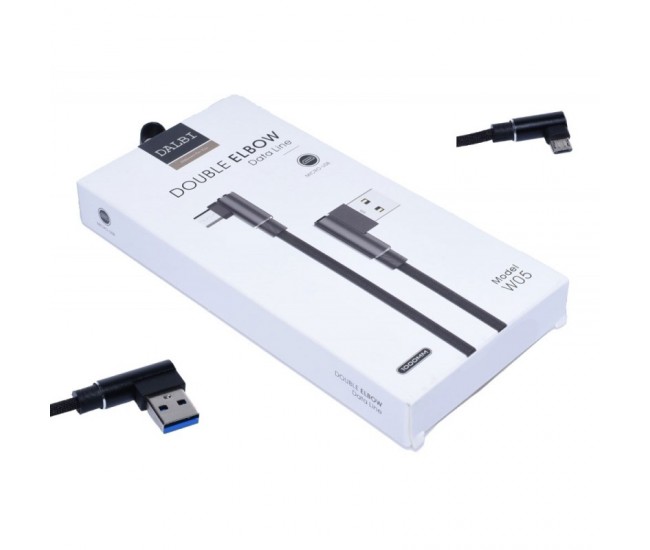 Cablu de Date USB - Micro USB la 90˚ Panzat - W05