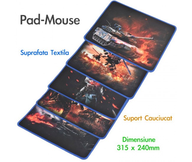 Mouse Pad K-6 Panzat cu Imagini / 315 x 240mm