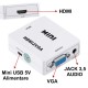 Video Convertor Mini HDMI2VGA / HDMI-VGA 1080P - Audio / HDV-630