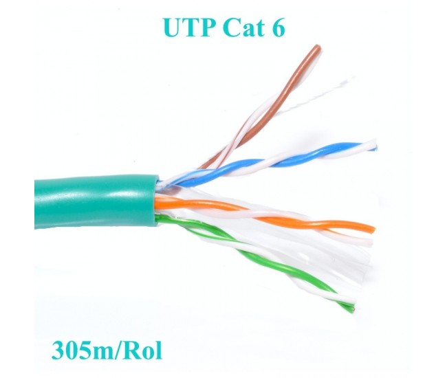 Cablu UTP Cat 6 Cupru Integral 8 Fire Ted, 305m/Rol